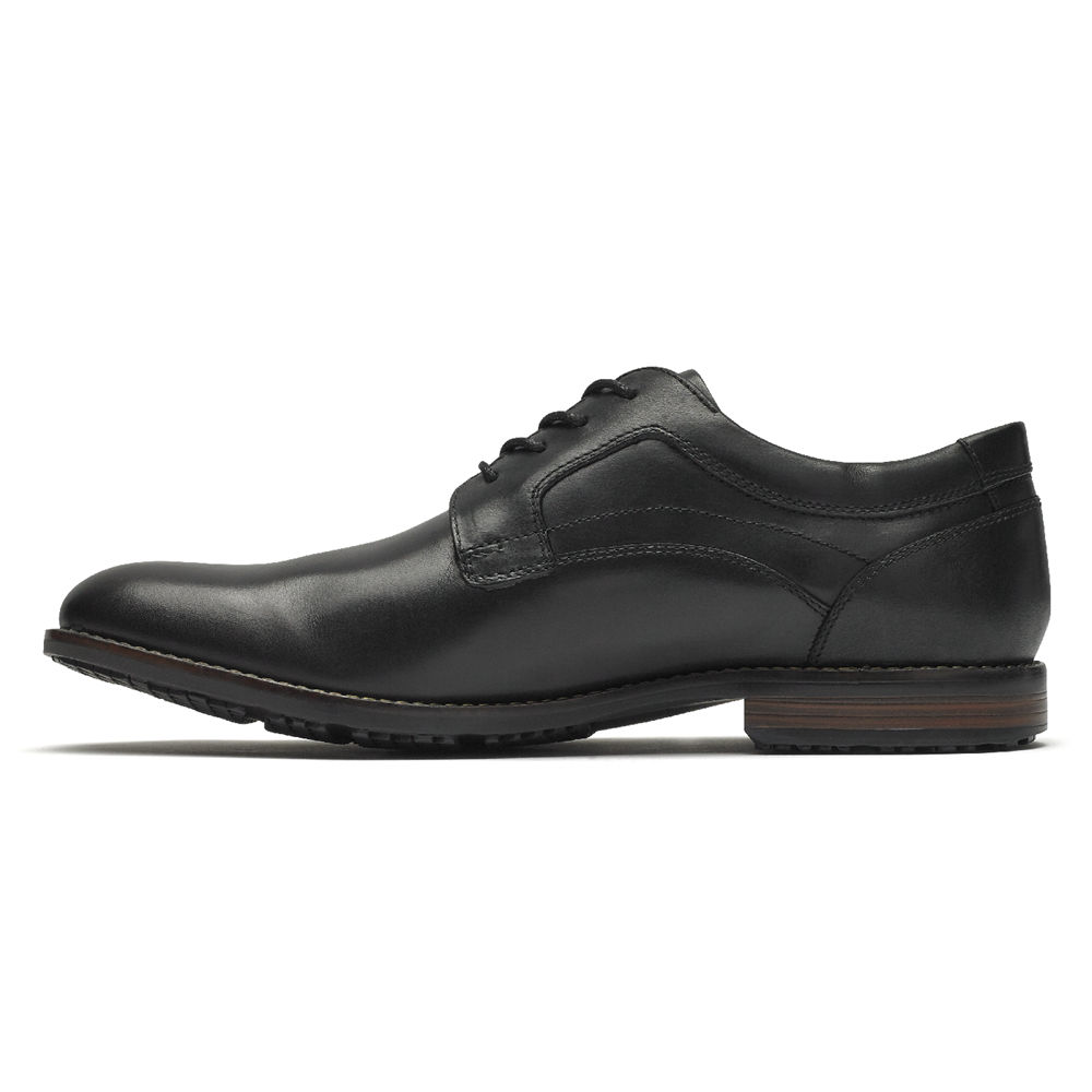 Rockport Mens Oxfords Black - Dustyn Plain Toe - UK 327-WOIVEC